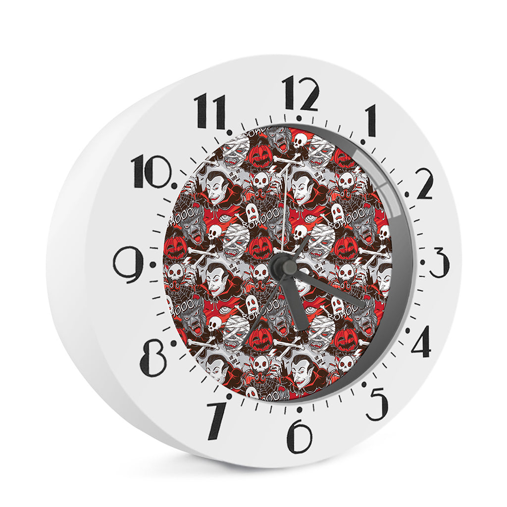 Halloween Monsters Pattern Print Alarm Clock