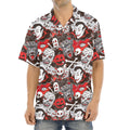 Halloween Monsters Pattern Print Aloha Shirt