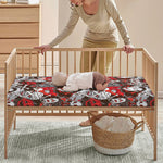 Halloween Monsters Pattern Print Baby Crib Sheet