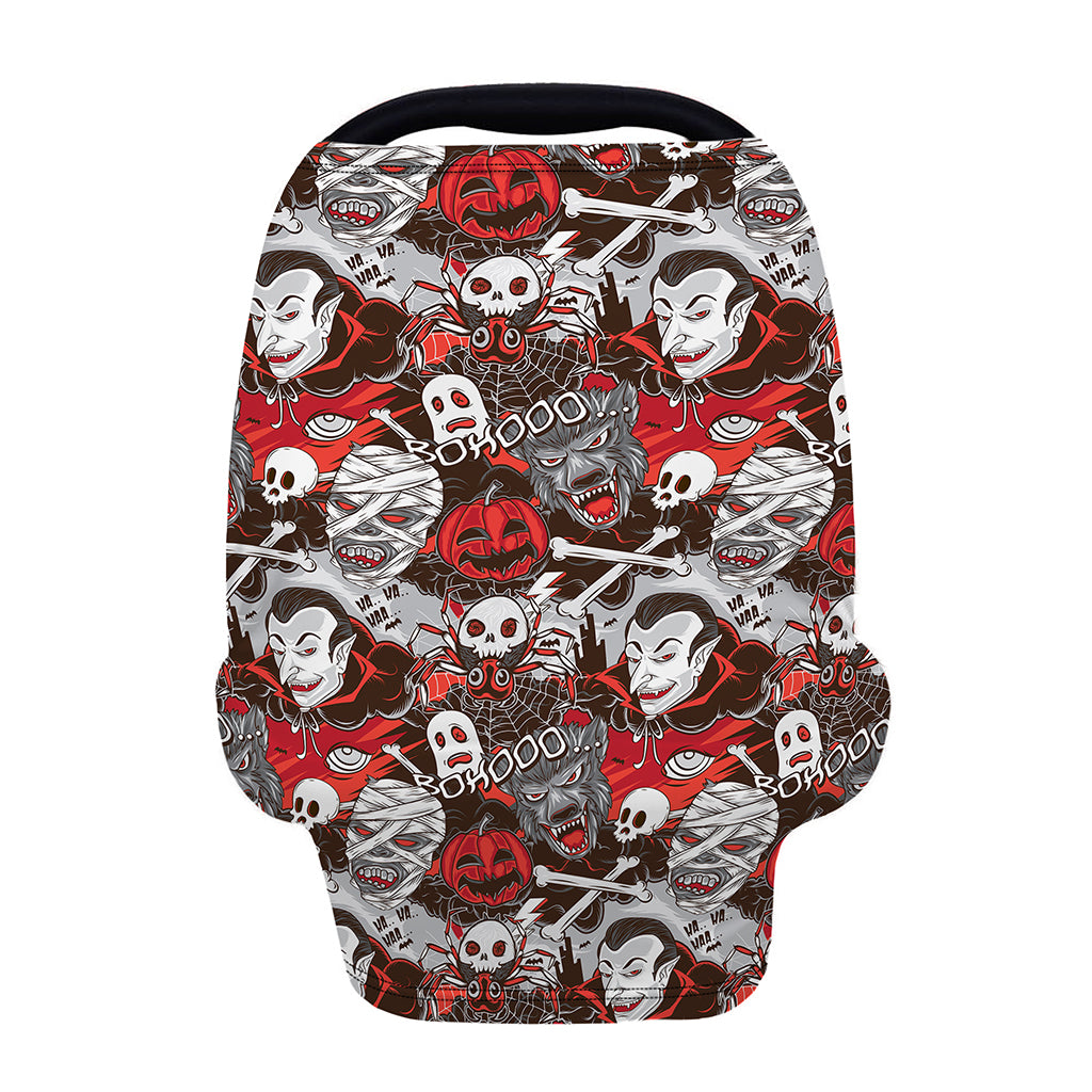Halloween Monsters Pattern Print Baby Seat Cover