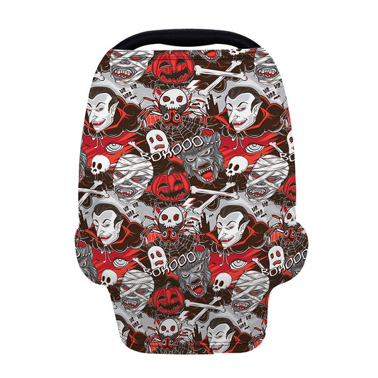 Halloween Monsters Pattern Print Baby Seat Cover