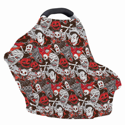 Halloween Monsters Pattern Print Baby Seat Cover