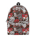 Halloween Monsters Pattern Print School Backpack