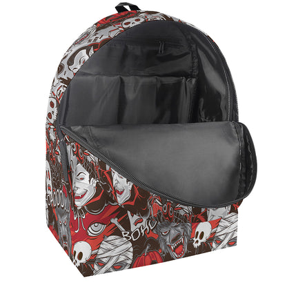 Halloween Monsters Pattern Print Backpack