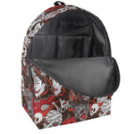 Halloween Monsters Pattern Print Backpack