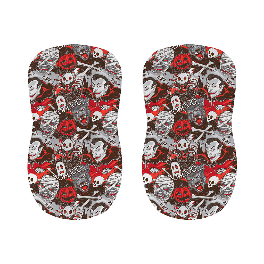 Halloween Monsters Pattern Print Bar Stool Covers