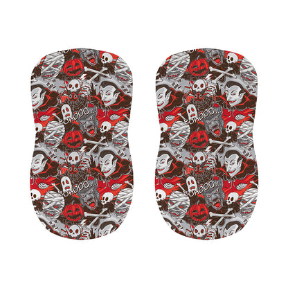 Halloween Monsters Pattern Print Bar Stool Covers