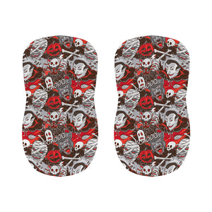 Halloween Monsters Pattern Print Bar Stool Covers