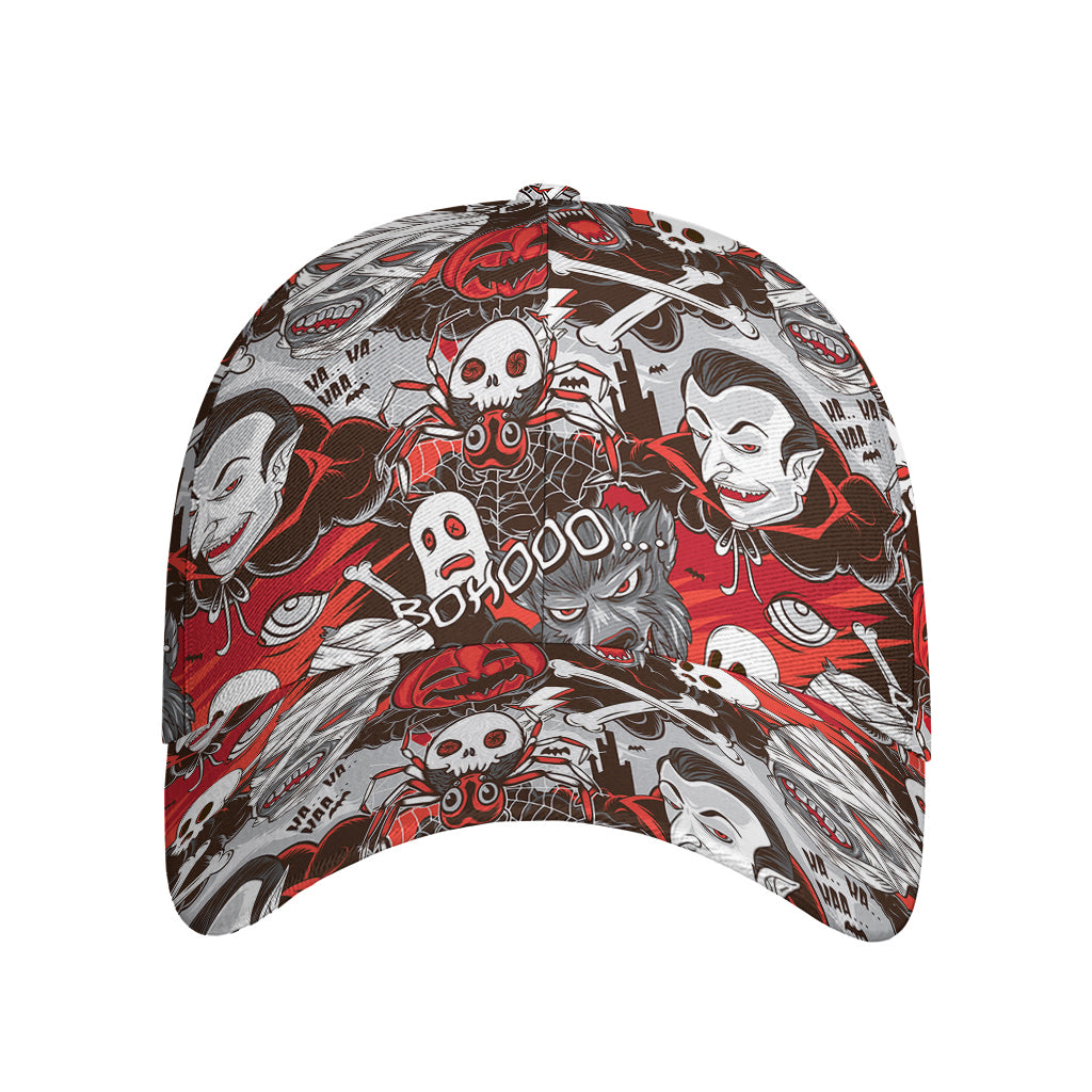 Halloween Monsters Pattern Print Baseball Cap
