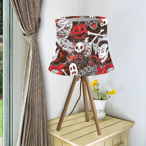 Halloween Monsters Pattern Print Bell Lamp Shade