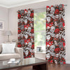 Halloween Monsters Pattern Print Blackout Grommet Curtains