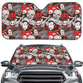 Halloween Monsters Pattern Print Car Windshield Sun Shade