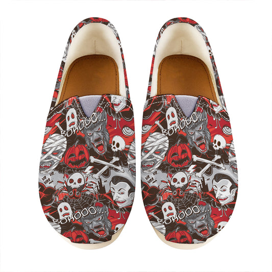 Halloween Monsters Pattern Print Casual Shoes