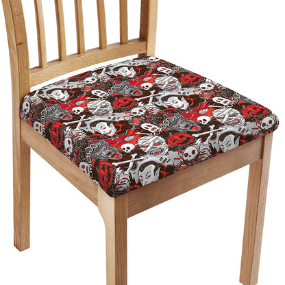 Halloween Monsters Pattern Print Chair Cushion Cover