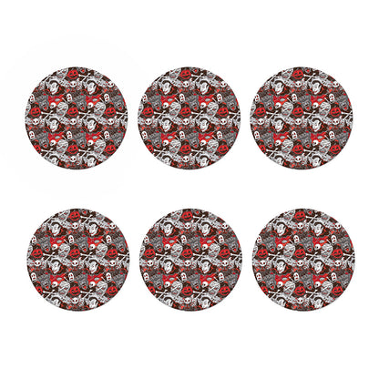 Halloween Monsters Pattern Print Coaster Set