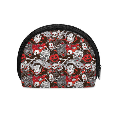 Halloween Monsters Pattern Print Coin Purse