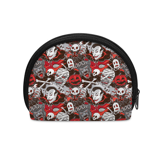 Halloween Monsters Pattern Print Coin Purse