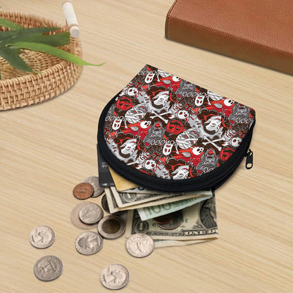 Halloween Monsters Pattern Print Coin Purse