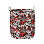Halloween Monsters Pattern Print Collapsible Laundry Basket