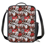 Halloween Monsters Pattern Print Crossbody Lunch Bag