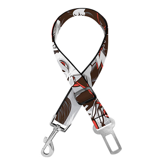 Halloween Monsters Pattern Print Dog Seat Belt