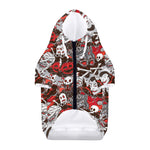 Halloween Monsters Pattern Print Dog Zip Up Hoodie