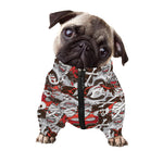 Halloween Monsters Pattern Print Dog Zip Up Jacket