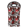 Halloween Monsters Pattern Print Double Neoprene Wine Tote