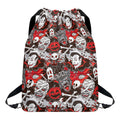 Halloween Monsters Pattern Print Drawstring Backpack