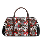 Halloween Monsters Pattern Print Duffle Bag