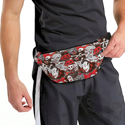 Halloween Monsters Pattern Print Fanny Pack