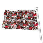 Halloween Monsters Pattern Print Flag
