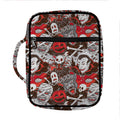 Halloween Monsters Pattern Print Front Pocket Bible Bag
