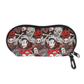 Halloween Monsters Pattern Print Glasses Case