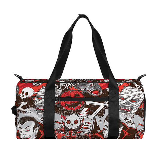 Halloween Monsters Pattern Print Gym Bag