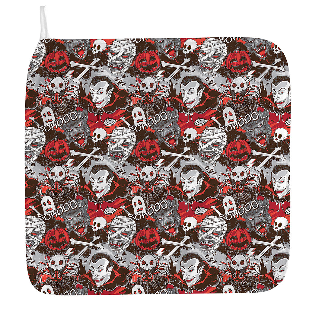 Halloween Monsters Pattern Print Hand Towel