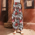 Halloween Monsters Pattern Print Harem Pants