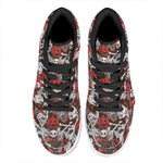 Halloween Monsters Pattern Print High Top Leather Sneakers