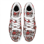 Halloween Monsters Pattern Print High Top Leather Sneakers