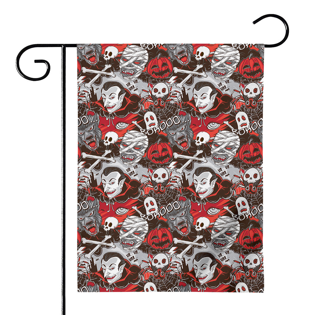 Halloween Monsters Pattern Print House Flag