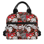 Halloween Monsters Pattern Print Insulated Lunch Bag