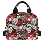 Halloween Monsters Pattern Print Insulated Lunch Bag