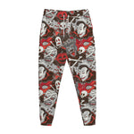 Halloween Monsters Pattern Print Jogger Pants