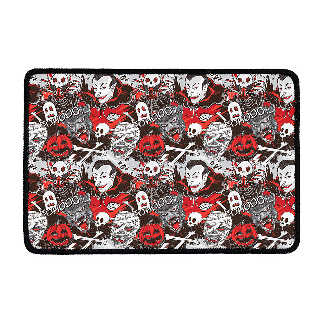 Halloween Monsters Pattern Print Kitchen Mat