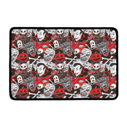 Halloween Monsters Pattern Print Kitchen Mat