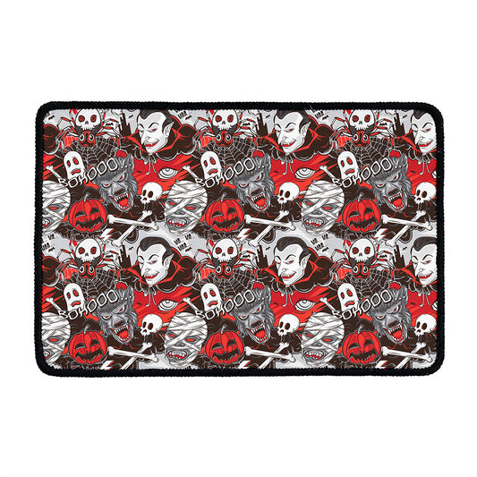 Halloween Monsters Pattern Print Kitchen Mat