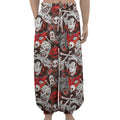 Halloween Monsters Pattern Print Lantern Pants