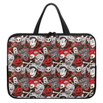 Halloween Monsters Pattern Print Laptop Sleeve With Handle