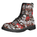 Halloween Monsters Pattern Print Lace-Up Boots