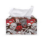 Halloween Monsters Pattern Print Leather Tissue Box Cover